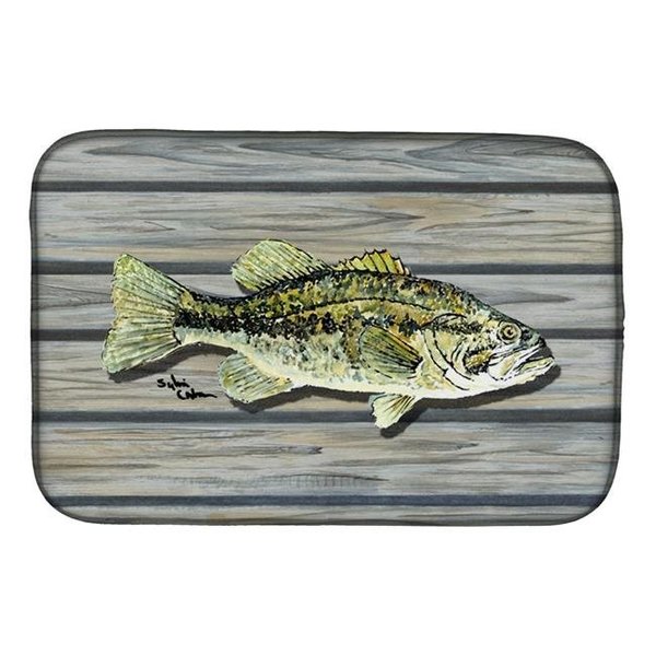 Carolines Treasures Carolines Treasures 8493DDM Fish Bass Small Mouth Dish Drying Mat 8493DDM